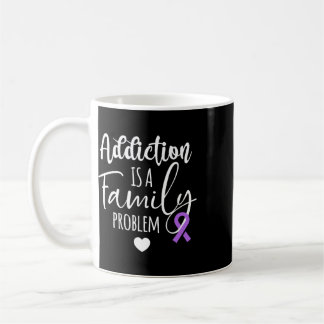Sucht ist ein Familienproblem Überdosierungsbewuss Kaffeetasse