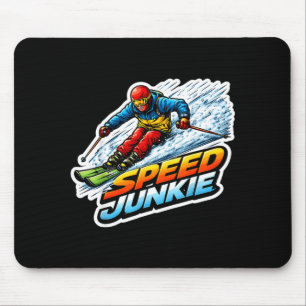 Sucht nach Geschwindigkeit beim Abfahrtsskilauf Sk Mousepad