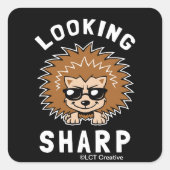 Sucht Sharp Quadratischer Aufkleber (Vorderseite)