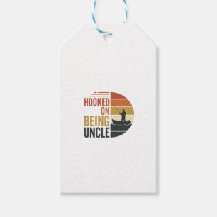 Süchtig aufs Onkel-Angeln Vintage-Grafik_1 Geschenkanhänger