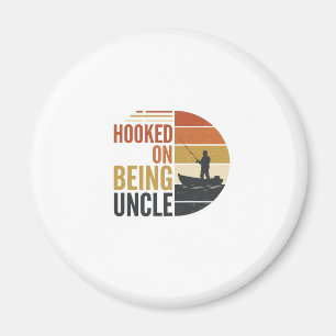 Süchtig aufs Onkel-Angeln Vintage-Grafik_1 Magnet