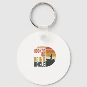Süchtig aufs Onkel-Angeln Vintage-Grafik_1 Schlüsselanhänger