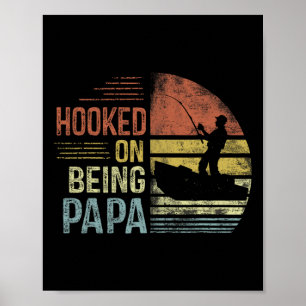 Süchtig aufs Papa-Angeln Geschenke Papa Vatertag Poster