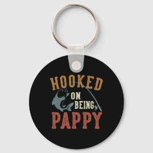 Süchtig Nach Dem Pappy-Fischfang Am Vatertag Pappy Schlüsselanhänger