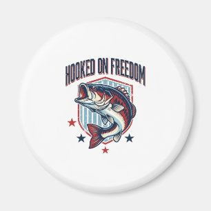 Süchtig Nach Freiheit Vintage-Bass-Angler-Shirt-De Magnet