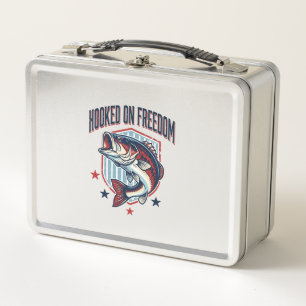 Süchtig Nach Freiheit Vintage-Bass-Angler-Shirt-De Metall Brotdose