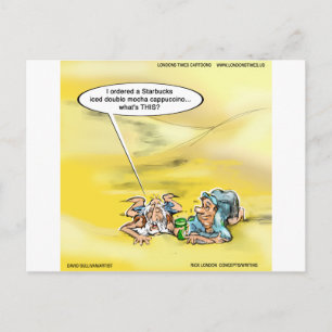 Süchtig nach Kaffee von Londons Times Cartoons Postkarte