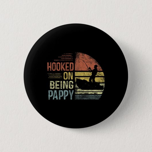Süchtig Nach Papa-Fischgeschenken Papa Vatertag Button (Vorderseite)