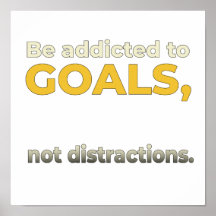 Süchtig nach Zielen Motivationszitat Design