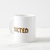 Süchtig (wow-Schriftart) Kaffeetasse (Vorderseite Links)