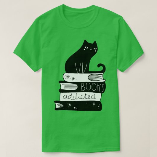süchtige Bücher T-Shirt (Design vorne)