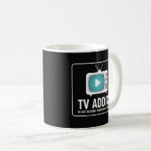 Süchtiger Bitte-nicht-stören-Marathon-läuft-Design Kaffeetasse (VorderseiteRechts)