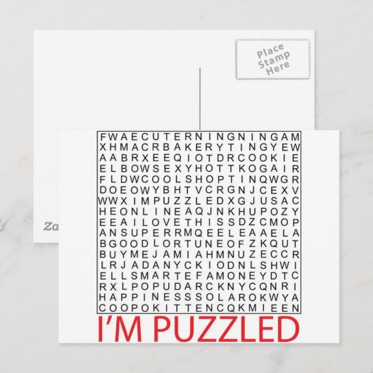 Suchwortpuzzle02 Postkarte (Vorne/Hinten)