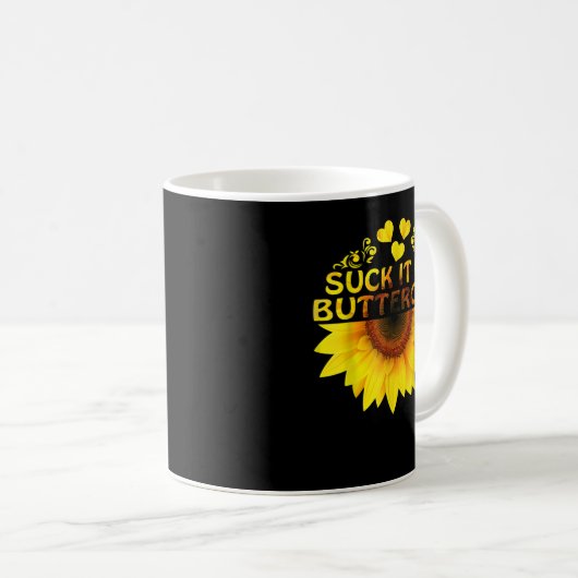 Suck It Up Buttercup Sunflower Kaffeetasse (VorderseiteRechts)