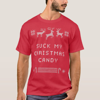 Suck My Christmas Candy Paare Adult Humor Lovers T-Shirt