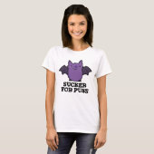 Sucker for Puns Funny Baby Bat Puff T-Shirt (Vorne ganz)