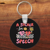 Sucker for Speech Therapy Schlampe Herzliebe Valen Schlüsselanhänger (Vorderseite)