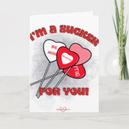 Sucker für Ihre Valentinstag-Karte Karte