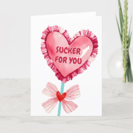 Sucker für Sie Valentinstag Wasserfarbe Dankeskarte