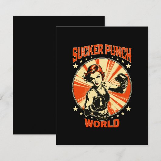 Sucker Punch der Welt Begleitkarte (Vorne/Hinten)