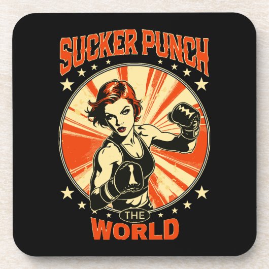 Sucker Punch der Welt Getränkeuntersetzer (Vorderseite)