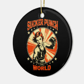 Sucker Punch der Welt Keramik Ornament (Links)