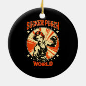 Sucker Punch der Welt Keramik Ornament (Hinten)