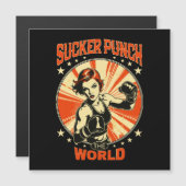 Sucker Punch der Welt Magnetkarte (Vorne/Hinten)