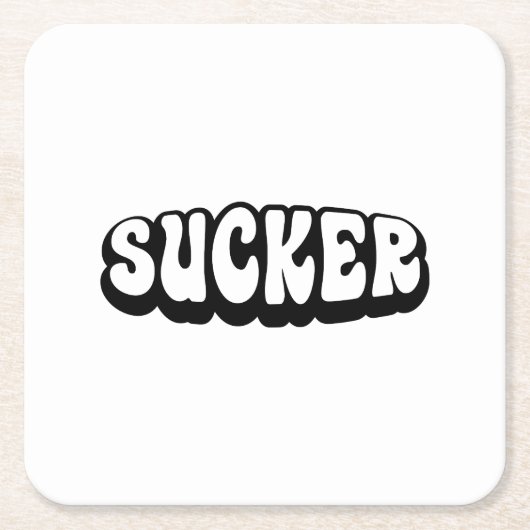 SUCKER RECHTECKIGER PAPPUNTERSETZER (Vorderseite)