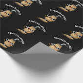 Sucker Upper Funny Vacuum Cleaner Puck Dark BG Geschenkpapier (Ecke)