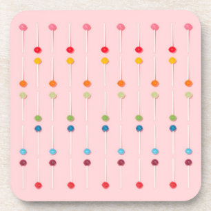 Suckers Lollypop Candy Rainbow Getränkeuntersetzer