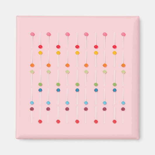 Suckers Lollypop Candy Rainbow Magnet (Vorne)