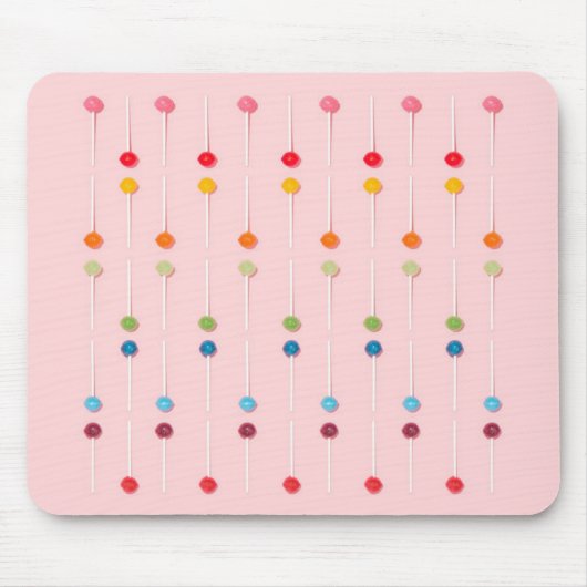 Suckers Lollypop Candy Rainbow Mousepad (Vorne)