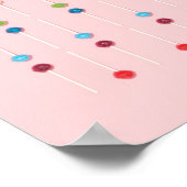 Suckers Lollypop Candy Rainbow Poster (Ecke)