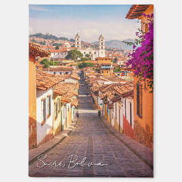 Sucre Bolivia Travel Watercolor Magnet