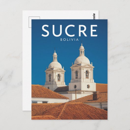 Sucre Bolivia White City Colonial Architecture Postkarte (Vorne/Hinten)