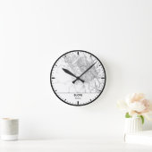 Sucre Clock City Line Art Runde Wanduhr (Zuhause)