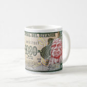 Sucre Ecuadors 1000 Ruminahui Banknoten-Tasse Kaffeetasse (VorderseiteRechts)