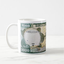 Sucre Ecuadors 1000 Ruminahui Banknoten-Tasse Kaffeetasse