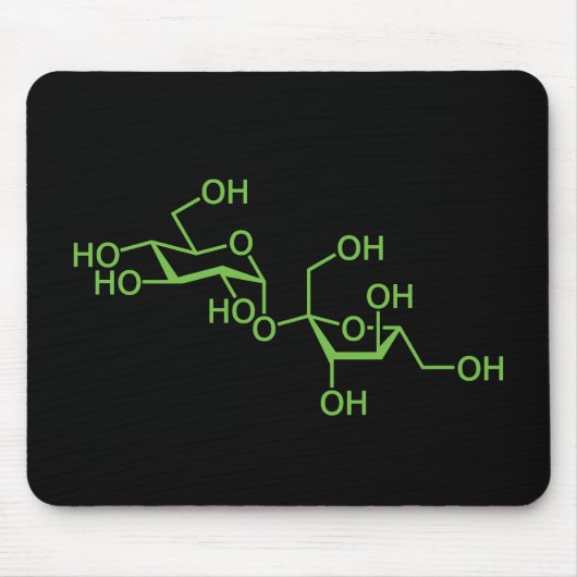 Sucrose Zucker Molekül Chemisches Diagramm Mousepad (Vorne)