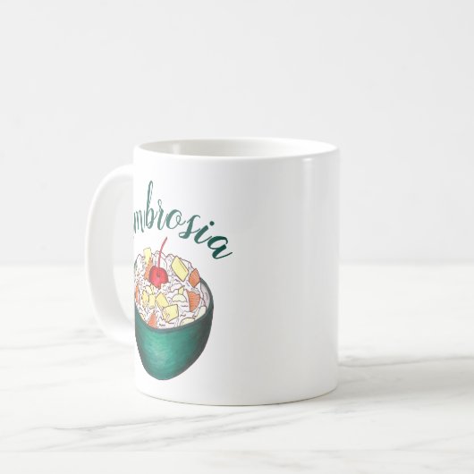 Süd Ambrosia Coconut Marshmallow Fruchtsalat Kaffeetasse (Vorderseite Links)