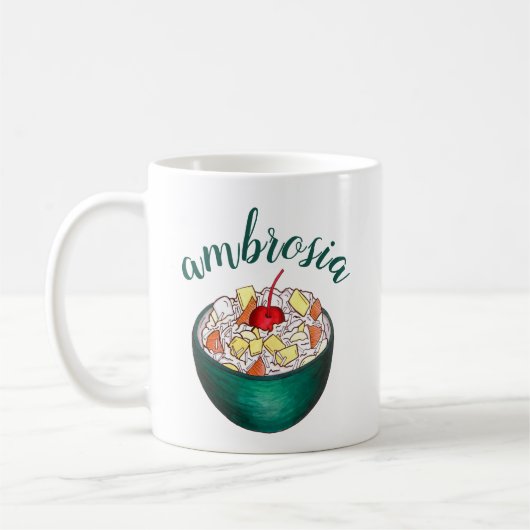Süd Ambrosia Coconut Marshmallow Fruchtsalat Kaffeetasse (Links)