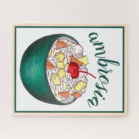 Süd Ambrosia Coconut Marshmallow Fruchtsalat Puzzle (Horizontal)