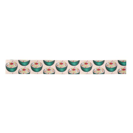 Süd Ambrosia Coconut Marshmallow Fruchtsalat Satinband (Vorderseite)