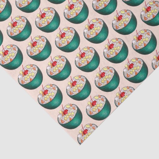 Süd Ambrosia Coconut Marshmallow Fruchtsalat Seidenpapier (Ausschnitt)