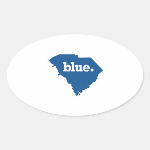 SÜD-CAROLINA BLAUER STAAT OVALER AUFKLEBER