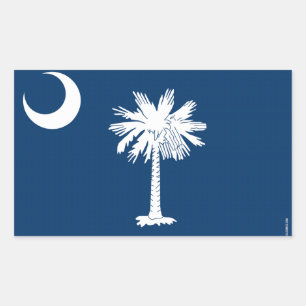 Süd-Carolina-Flagge Rechteckiger Aufkleber