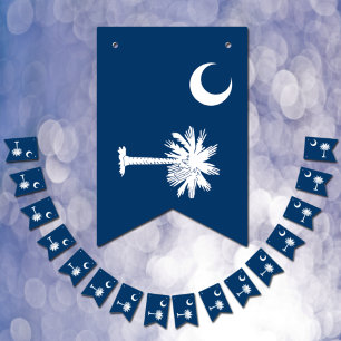 Süd-Carolina-Flaggenparty, Bunting-Banner / Hochze Wimpelkette