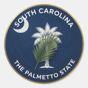 Süd-Carolina-Palmetto-Emblem 🌴 Runder Aufkleber