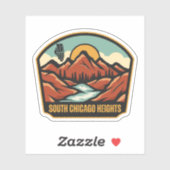 Süd-Chicago Heights, Illinois Aufkleber (Blatt)